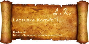 Laczuska Kornél névjegykártya